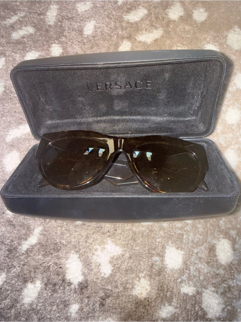 Versace Tortoiseshell Cat-Eye Sunglasses with Brown Lenses - Picture 6 of 7
